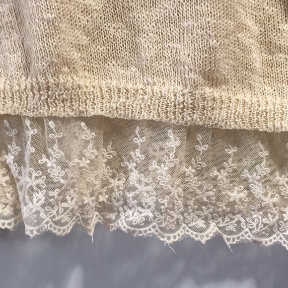 Blu pepper cream woven sweater size m - Picture 2 of 3